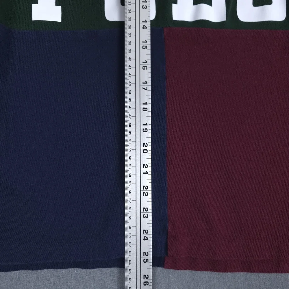 Polo Ralph Lauren‎ Polo Mens XS Colorblock Spellout Colorful Short Sleeve Shirt